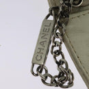 CHANEL COCO Mark Cambon Line Shoulder Bag Leather White Silver CC Auth 137480-10