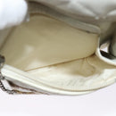 CHANEL COCO Mark Cambon Line Shoulder Bag Leather White Silver CC Auth 137480-21