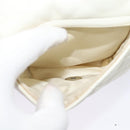 CHANEL COCO Mark Cambon Line Shoulder Bag Leather White Silver CC Auth 137480-23