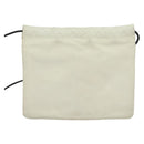 CHANEL COCO Mark Cambon Line Shoulder Bag Leather White Silver CC Auth 137480-2