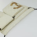 CHANEL COCO Mark Cambon Line Shoulder Bag Leather White Silver CC Auth 137480-6