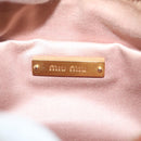 Miu Miu Pouch Leather Red Gold Auth 137485-18