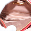 Miu Miu Pouch Leather Red Gold Auth 137485-10