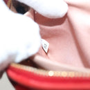 Miu Miu Pouch Leather Red Gold Auth 137485-12