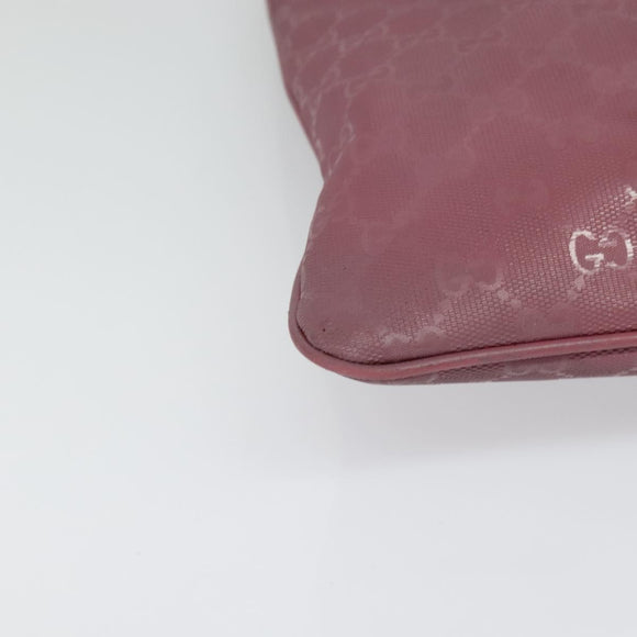 GUCCI GG Implementation Shoulder Bag PVC Pink Gold 201446 Auth 137486