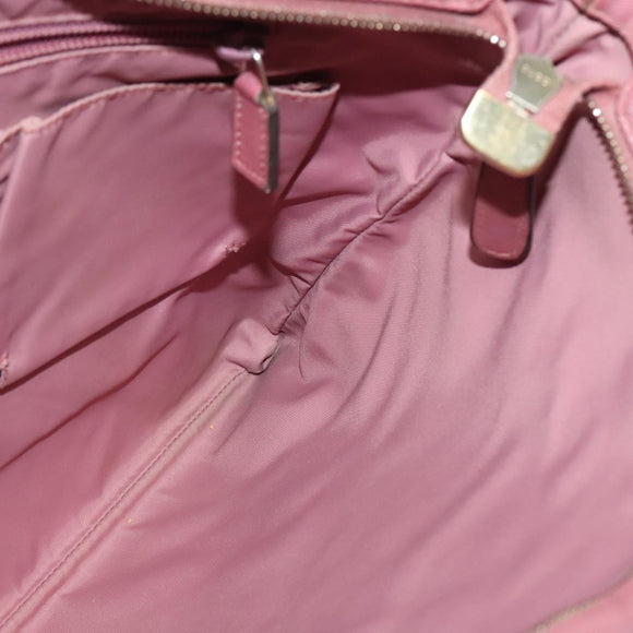 GUCCI GG Implementation Shoulder Bag PVC Pink Gold 201446 Auth 137486