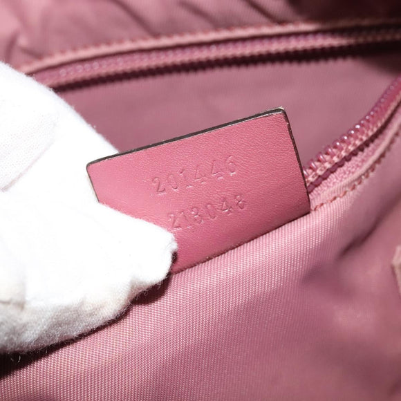 GUCCI GG Implementation Shoulder Bag PVC Pink Gold 201446 Auth 137486