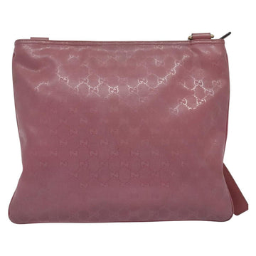 GUCCI GG Implementation Shoulder Bag PVC Pink Gold 201446 Auth 137486 - 0