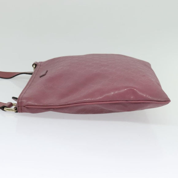 GUCCI GG Implementation Shoulder Bag PVC Pink Gold 201446 Auth 137486