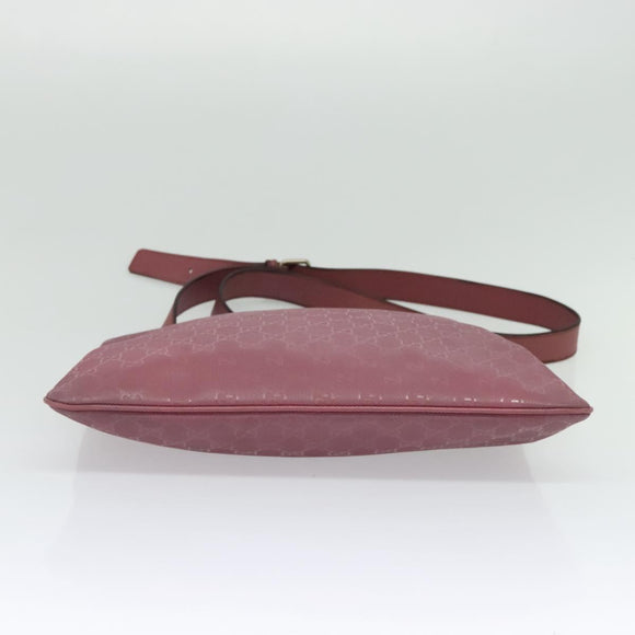 GUCCI GG Implementation Shoulder Bag PVC Pink Gold 201446 Auth 137486