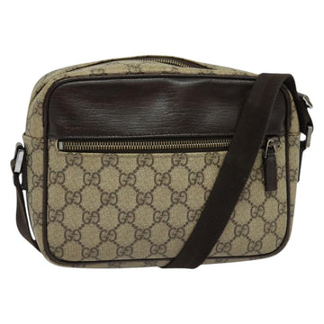 GUCCI GG Supreme Shoulder Bag PVC Beige Gold 114291 Auth 137489