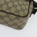 GUCCI GG Supreme Shoulder Bag PVC Beige Gold 114291 Auth 137489-14
