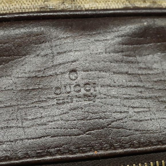 GUCCI GG Supreme Shoulder Bag PVC Beige Gold 114291 Auth 137489