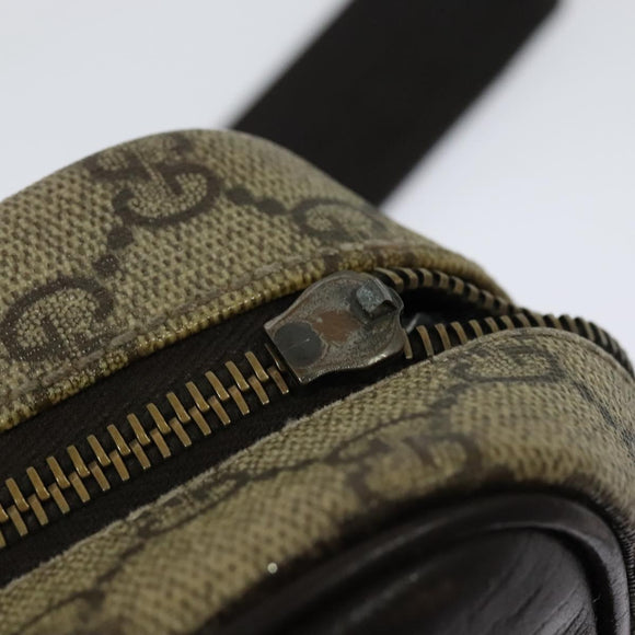 GUCCI GG Supreme Shoulder Bag PVC Beige Gold 114291 Auth 137489