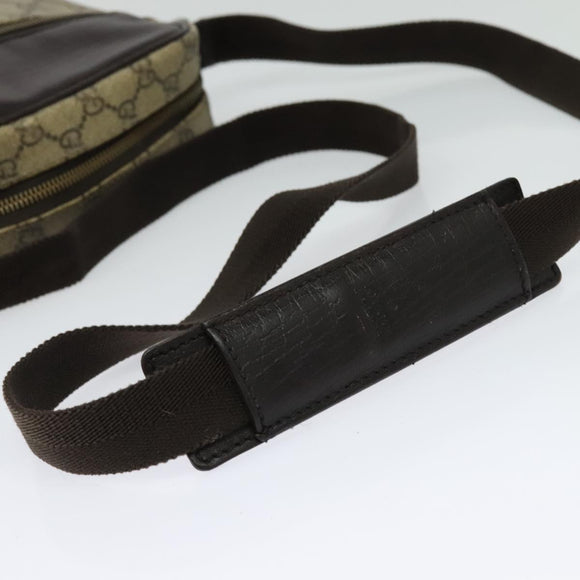 GUCCI GG Supreme Shoulder Bag PVC Beige Gold 114291 Auth 137489