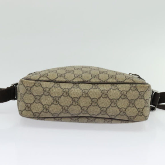 GUCCI GG Supreme Shoulder Bag PVC Beige Gold 114291 Auth 137489
