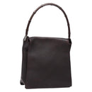 GUCCI Bamboo Shoulder Bag Leather Dark Brown 001 3243 Auth 137491-1
