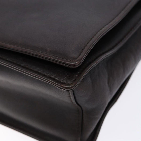 GUCCI Bamboo Shoulder Bag Leather Dark Brown 001 3243 Auth 137491