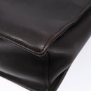 GUCCI Bamboo Shoulder Bag Leather Dark Brown 001 3243 Auth 137491-16