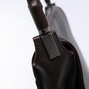 GUCCI Bamboo Shoulder Bag Leather Dark Brown 001 3243 Auth 137491-10