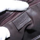 GUCCI Bamboo Shoulder Bag Leather Dark Brown 001 3243 Auth 137491-19
