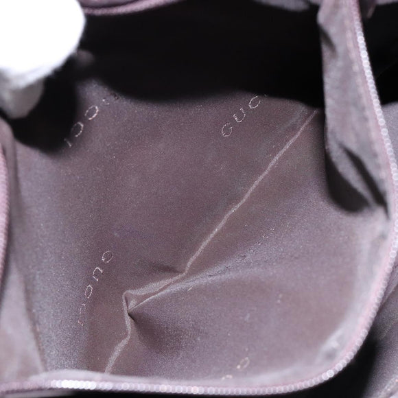 GUCCI Bamboo Shoulder Bag Leather Dark Brown 001 3243 Auth 137491