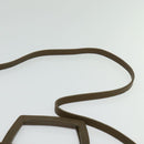 LOEWE Hand Bag Leather 2way Khaki Silver Auth 137496-9