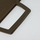 LOEWE Hand Bag Leather 2way Khaki Silver Auth 137496-7