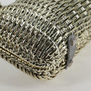 Salvatore Ferragamo Gancini Hand Bag Rattan Gold Auth 137497SAV-9
