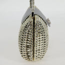 Salvatore Ferragamo Gancini Hand Bag Rattan Gold Auth 137497SAV-4