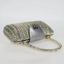 Salvatore Ferragamo Gancini Hand Bag Rattan Gold Auth 137497SAV-6