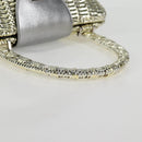 Salvatore Ferragamo Gancini Hand Bag Rattan Gold Auth 137497SAV-7