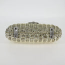 Salvatore Ferragamo Gancini Hand Bag Rattan Gold Auth 137497SAV-5