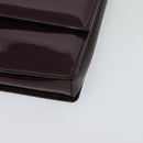 Salvatore Ferragamo Vala Chain Shoulder Bag Patent Purple Gold Auth 137501-11