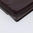 Salvatore Ferragamo Vala Chain Shoulder Bag Patent Purple Gold Auth 137501-12