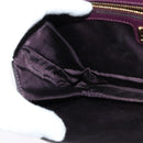 Salvatore Ferragamo Vala Chain Shoulder Bag Patent Purple Gold Auth 137501-19