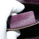 Salvatore Ferragamo Vala Chain Shoulder Bag Patent Purple Gold Auth 137501-21