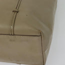 PRADA Hand Bag Patent leather Beige Auth 137502-15