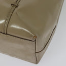 PRADA Hand Bag Patent leather Beige Auth 137502-9