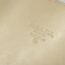 PRADA Hand Bag Patent leather Beige Auth 137502-17
