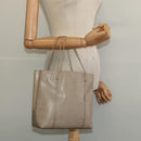 PRADA Hand Bag Patent leather Beige Auth 137502-23