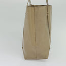 PRADA Hand Bag Patent leather Beige Auth 137502-3