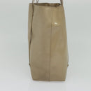 PRADA Hand Bag Patent leather Beige Auth 137502-4