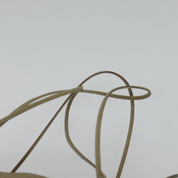 PRADA Hand Bag Patent leather Beige Auth 137502