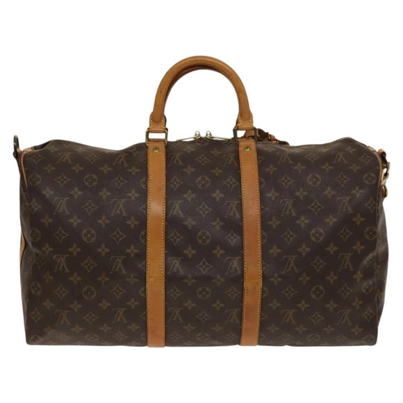 LOUIS VUITTON Monogram Keepall Bandouliere 50 Boston Bag M41416 LV Auth 137509