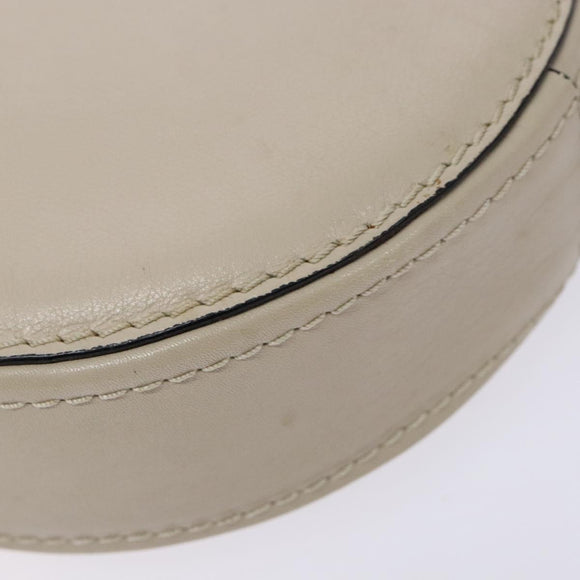 BOTTEGA VENETA Shoulder Bag Leather Beige Gold Auth 137511