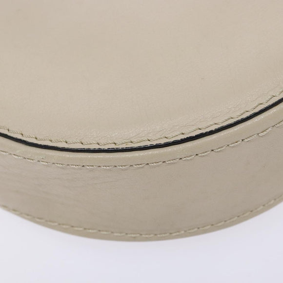 BOTTEGA VENETA Shoulder Bag Leather Beige Gold Auth 137511