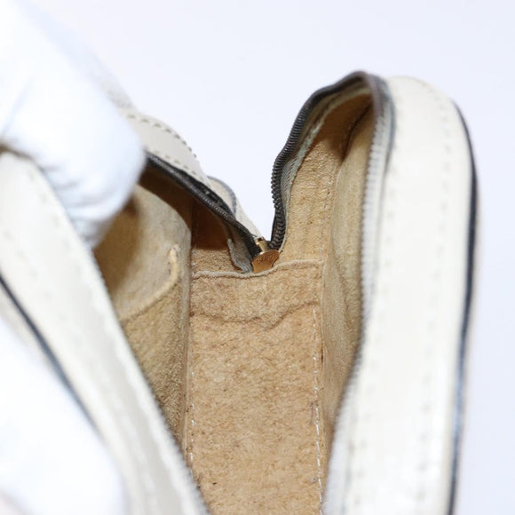 BOTTEGA VENETA Shoulder Bag Leather Beige Gold Auth 137511