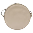 BOTTEGA VENETA Shoulder Bag Leather Beige Gold Auth 137511-2