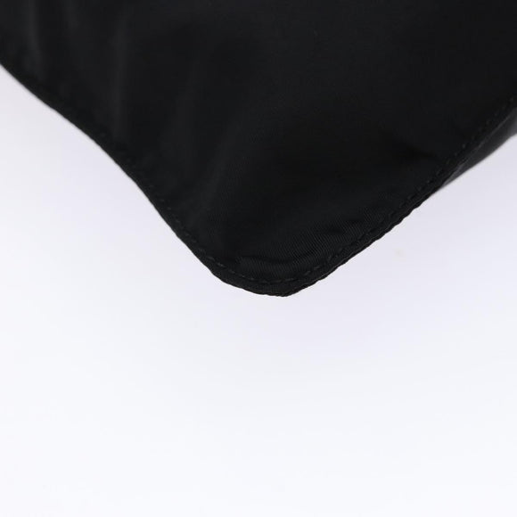 PRADA Shoulder Bag Nylon Black Silver Auth 137512